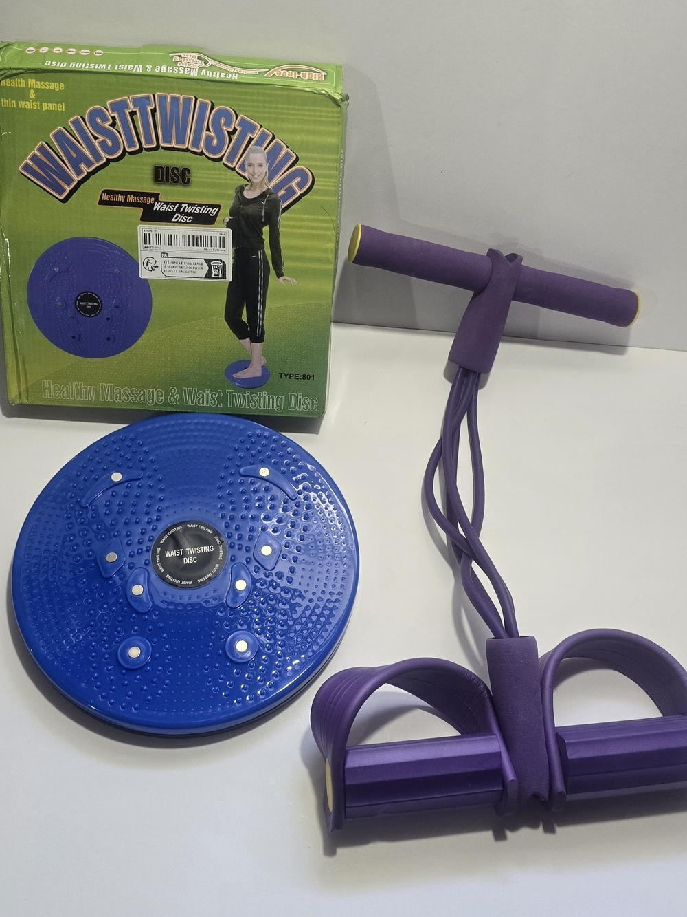 Waist Twisting Disc & Resistance Band Exercise Set